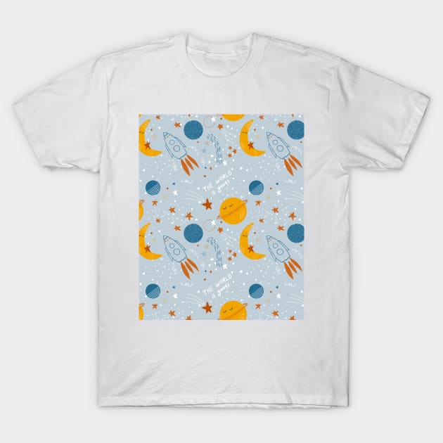 Cute baby cosmic pattern T-Shirt by DanielK